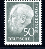 Bund Dauerserie/ DS Heuss I 189 postfrisch geprüft Schlegel #JE820