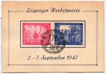 Alliierte Besetzung 965-966 PF VI auf Ausstellungskarte Leipziger Messe #JN666