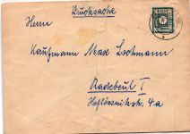 SBZ 54 auf Brief als Einzelfrankatur portogerecht #JO246