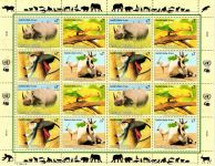 Vereinte Nationen Wien 143/6, 180/3 postfrisch Bogen Gefährdete Arten WWF #JN973