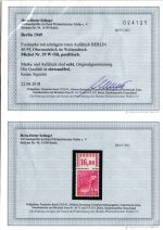 Berlin 29 W OR postfrisch vom Oberrand, Attest Schlegel BPP #JR476
