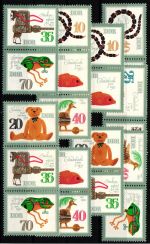 DDR W Zd 517 - W Zd 519 und S Zd 229 - S Zd 234 postfrisch #JY026