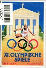 Deutsches Reich 611 auf Postkarte Sommer Olympiade #JX320