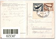 Deutsches Reich 609-610 auf Postkarte Sommer Olympiade #JX329