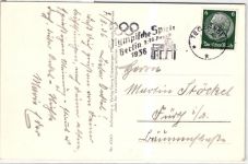 Deutsches Reich 516 auf Postkarte Sommer Olympiade #JX346
