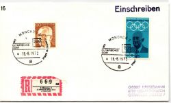 BRD Bund 565, 691 auf Brief Olympiade 1972 #JX451