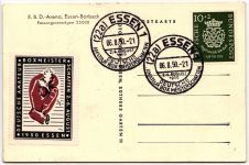 BRD Bund 121 auf Postkarte Amateur Box Meisterschaft #KD178