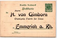Deutsches Reich PP 9 als Ganzsache Gimborn #KD197