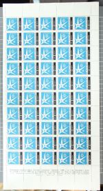 Bulgarien 1087 A postfrisch kompletter 50er Bogen, Versandstellenfaltung #KE228