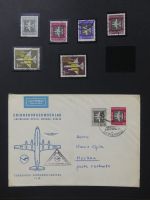 Alle Welt Luftpostmarken dual besammelt im Safe Binder #LY307