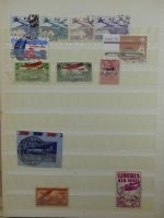 Alle Welt Luftpostmarken dual besammelt im Safe Binder #LY307