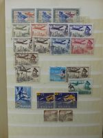 Alle Welt Luftpostmarken dual besammelt im Safe Binder #LY307