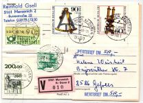BRD Bund 920 u.a. auf Brief Paketkarte, 920 vom Eckrand #KD627