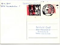 BRD Bund 848 FN u.a. auf Postkarte teilweise mit Formnummer #KD629