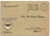 Deutsches Reich auf Brief Frei durch Ablösung #KF582