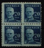 Schweden 129 B W und 129 B Z postfrisch als Vierereinheit #KF118