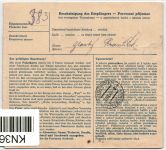 Böhmen und Mähren 105 u.a. auf Brief als Mischfrankatur Paketkarte #KN360