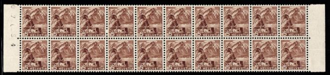 Schweiz 500 R postfrisch 10er Streifen A-K #KR441