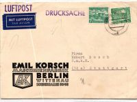 Berlin 44, 121 auf Brief als Mischfrankatur portogerecht #KQ254