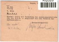 Berlin 138 auf Postkarte als Einzelfrankatur portogerecht #KQ328