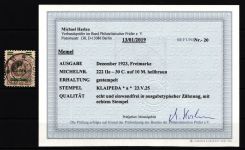 Memel 222 IIe gestempelt mit Fotobefund BPP #KS867