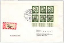 Berlin 202 auf Brief als Mehrfachfrankatur portogerecht vom Eckrand #KQ846