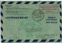 Berlin LF 2b II als Ganzsache gelaufen in die USA #KT642