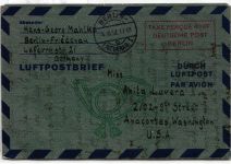 Berlin LF 2b III als Ganzsache gelaufen in die USA #KT654