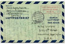Berlin LF 2 als Ganzsache gelaufen in die USA #KT655