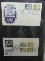 Vereinte Nationen New York FDCs ab 1951 besammelt im Ring Binder #LY662