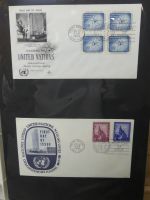 Vereinte Nationen New York FDCs ab 1951 besammelt im Ring Binder #LY662