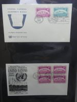 Vereinte Nationen New York FDCs ab 1951 besammelt im Ring Binder #LY662