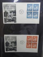 Vereinte Nationen New York FDCs ab 1951 besammelt im Ring Binder #LY662