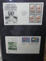 Vereinte Nationen New York FDCs ab 1951 besammelt im Ring Binder #LY662