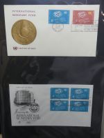 Vereinte Nationen New York FDCs ab 1951 besammelt im Ring Binder #LY662