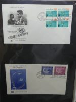 Vereinte Nationen New York FDCs ab 1951 besammelt im Ring Binder #LY662