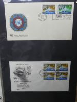Vereinte Nationen New York FDCs ab 1951 besammelt im Ring Binder #LY662