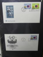 Vereinte Nationen New York FDCs ab 1951 besammelt im Ring Binder #LY662