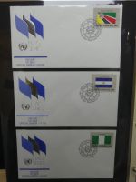 Vereinte Nationen New York FDCs ab 1966 besammelt im Ring Binder #LY663