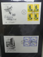 Vereinte Nationen New York FDCs ab 1966 besammelt im Ring Binder #LY663