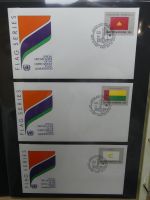 Vereinte Nationen New York FDCs ab 1988 besammelt im Ring Binder #LY664