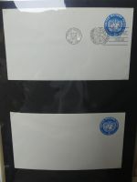 Vereinte Nationen New York Ganzsachen besammelt im Ring Binder #LY666