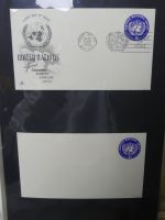 Vereinte Nationen New York Ganzsachen besammelt im Ring Binder #LY666