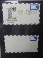 Vereinte Nationen New York Ganzsachen besammelt im Ring Binder #LY666
