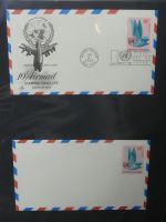 Vereinte Nationen New York Ganzsachen besammelt im Ring Binder #LY666