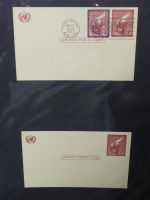 Vereinte Nationen New York Ganzsachen besammelt im Ring Binder #LY666