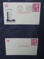 Vereinte Nationen New York Ganzsachen besammelt im Ring Binder #LY666