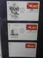 Vereinte Nationen New York Ganzsachen besammelt im Ring Binder #LY666