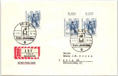 Berlin 337 auf Brief Paar vom Eckrand #KW113