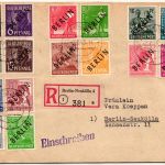 Berlin 1-16 auf Brief Kurzsatz auf Einschreiben #KW193